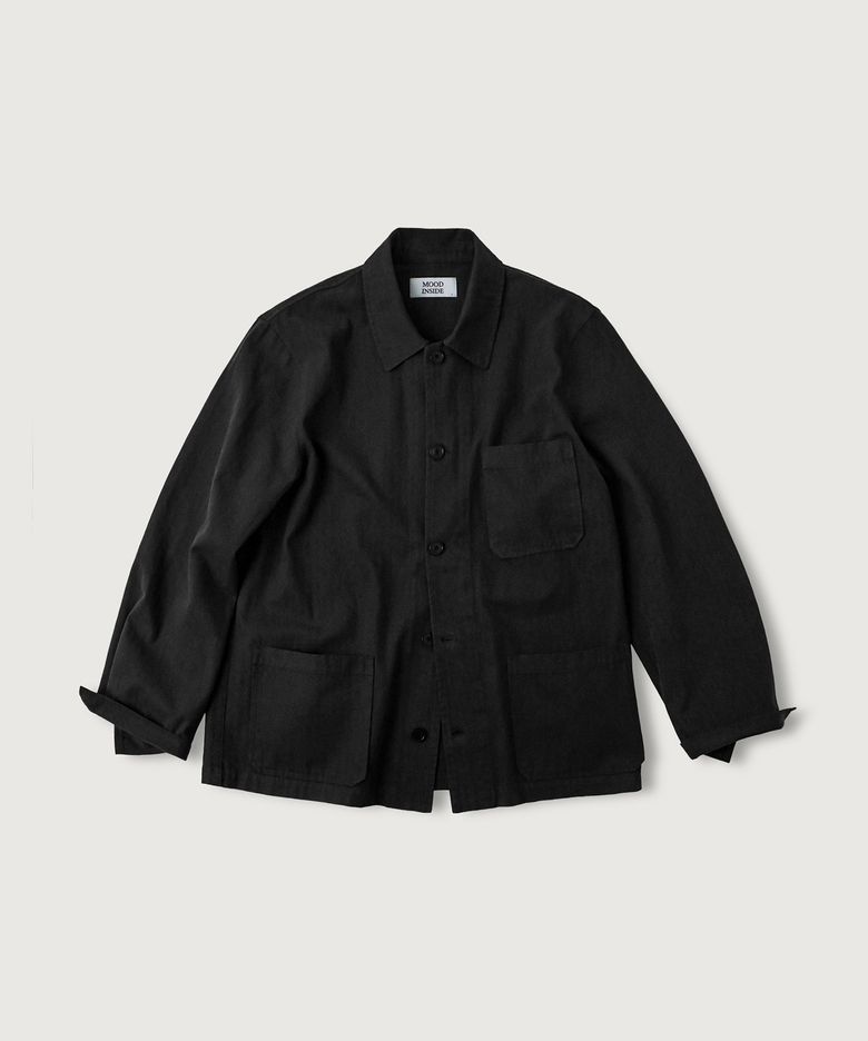 헤링본 프렌치 워크자켓_Black