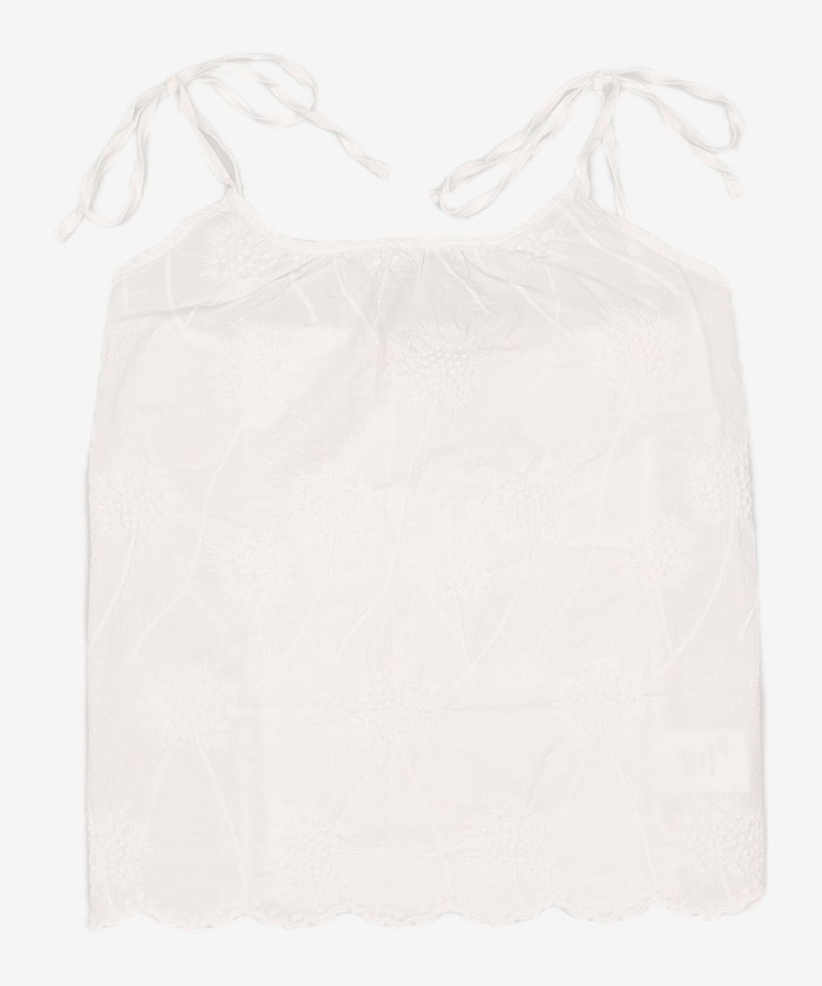 비뮤즈맨션(BEMUSE MANSION) Scallop lace halterneck top - White FREE