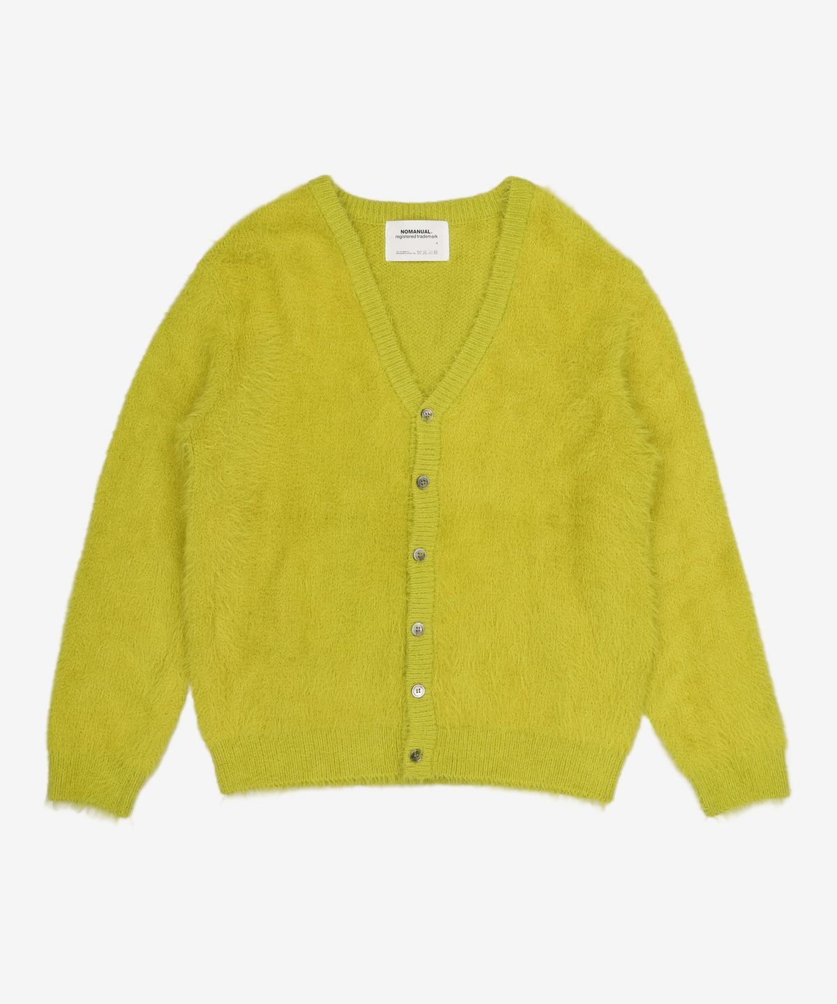 노매뉴얼(NOMANUAL) BULKY HAIRY CARDIGAN - OLIVE S