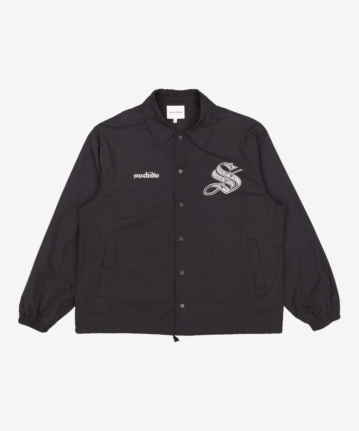 1993스튜디오(1993STUDIO) 레코드 버튼 코치자켓_블랙 M