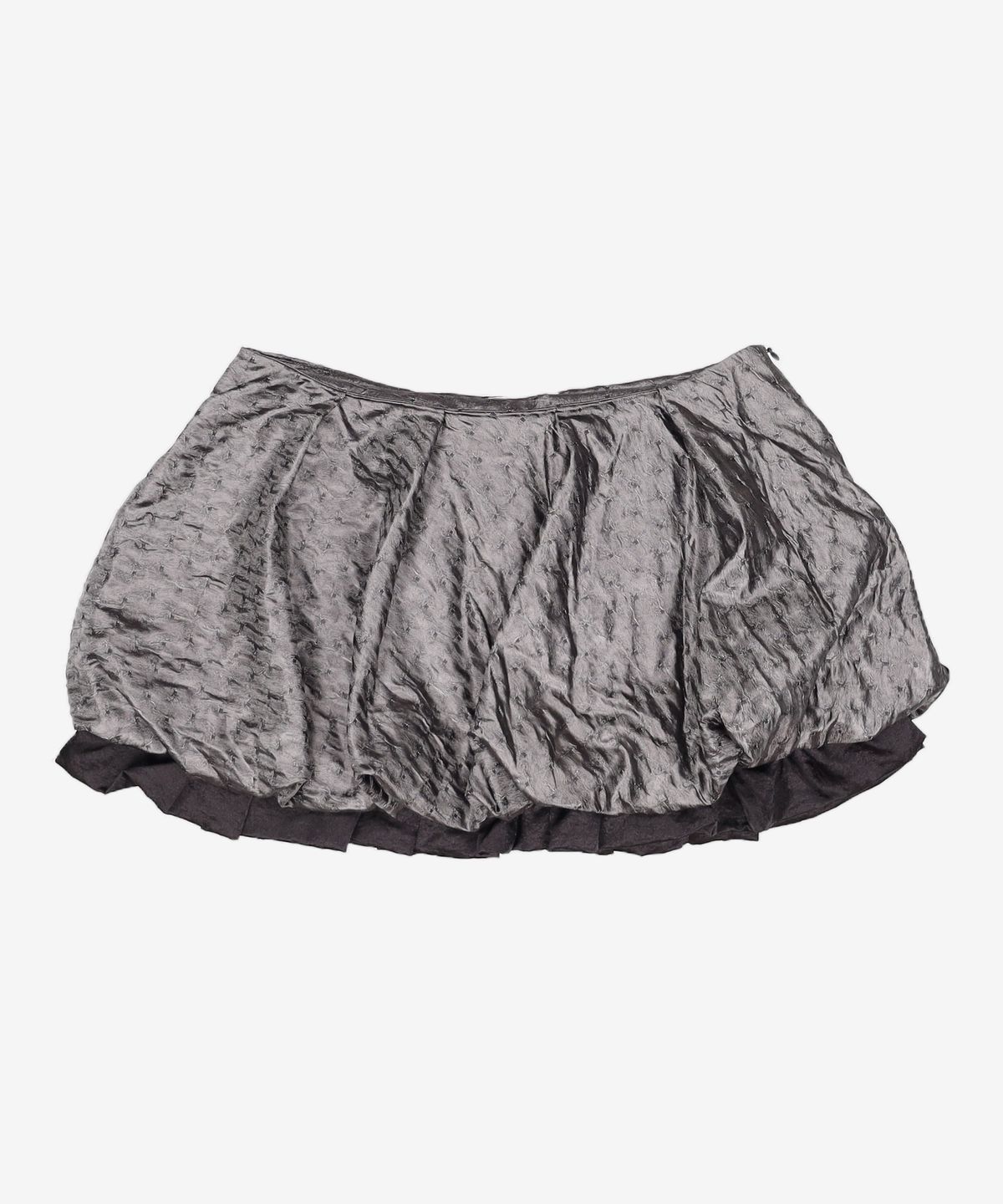 애프터아워즈(AFTERHOURS) DOUBLE HEM BUBBLE SKIRT (GLOSSY CHARCOAL) 2