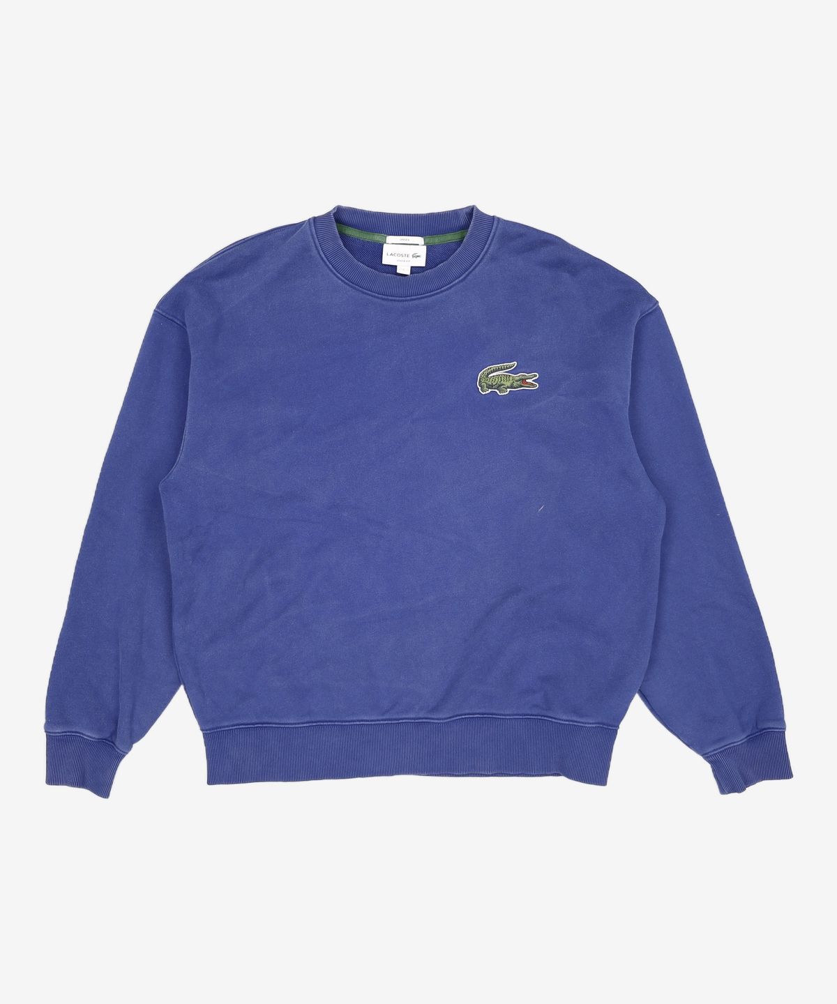 라코스테(LACOSTE) 공용 80 S 빅 크록 매치 크루넥 스웨트셔츠 [다크블루] L