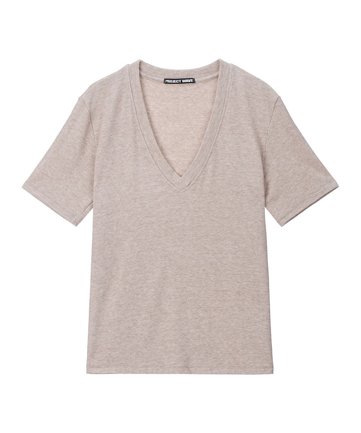 프로젝트 웨이브(PROJECT WAVE) Angora V Neck T Shirts (Beige)