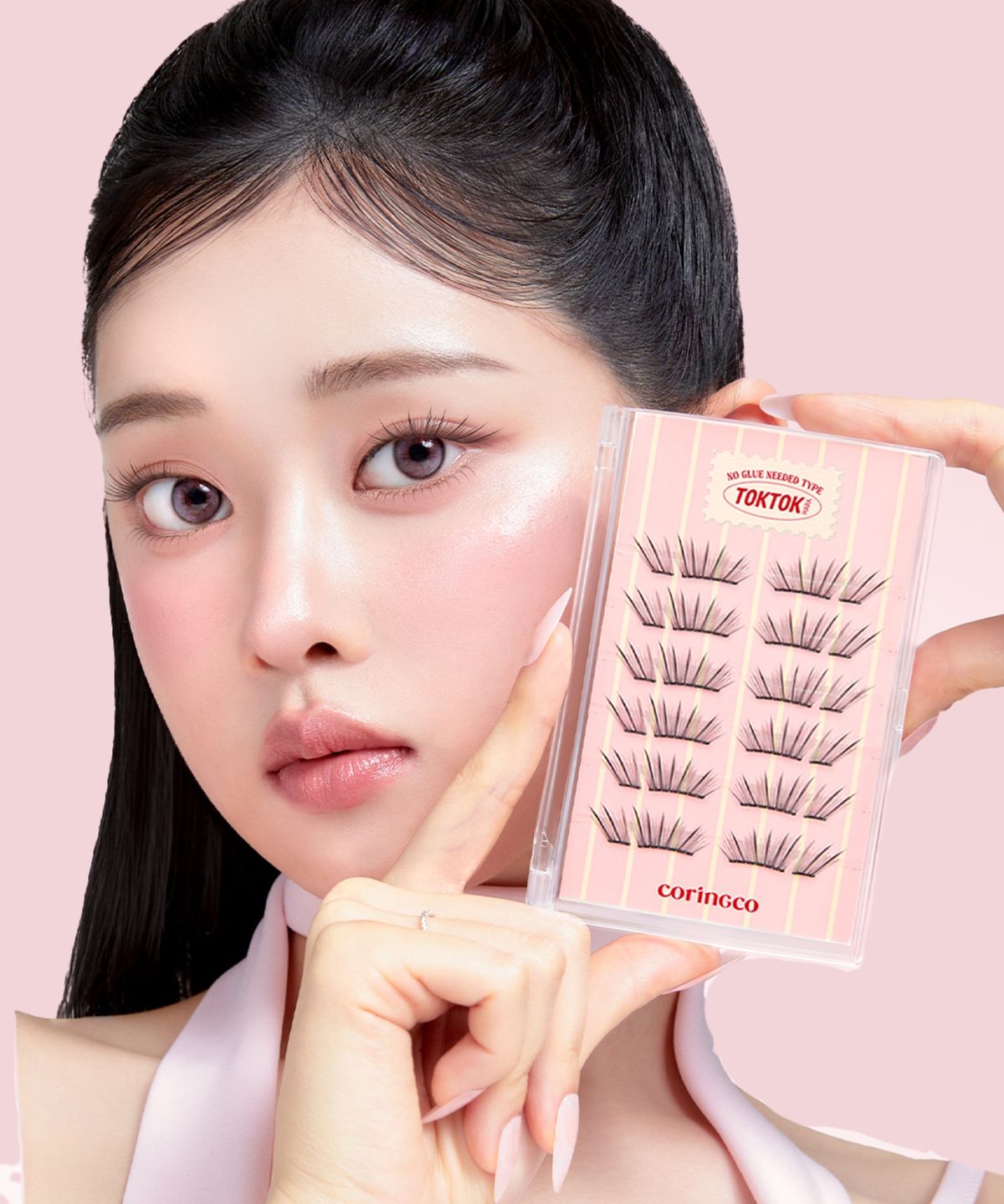 코링코(CORINGCO) 톡톡하라 노글루 하프 속눈썹 #레디