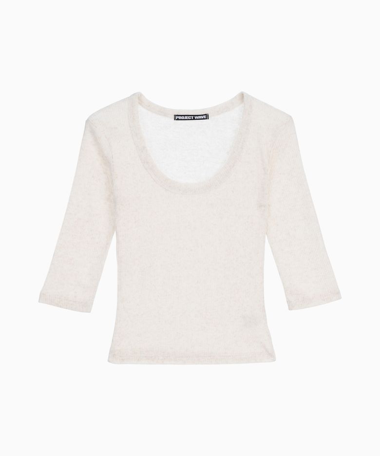 Angora U Neck T Shirts (5color)