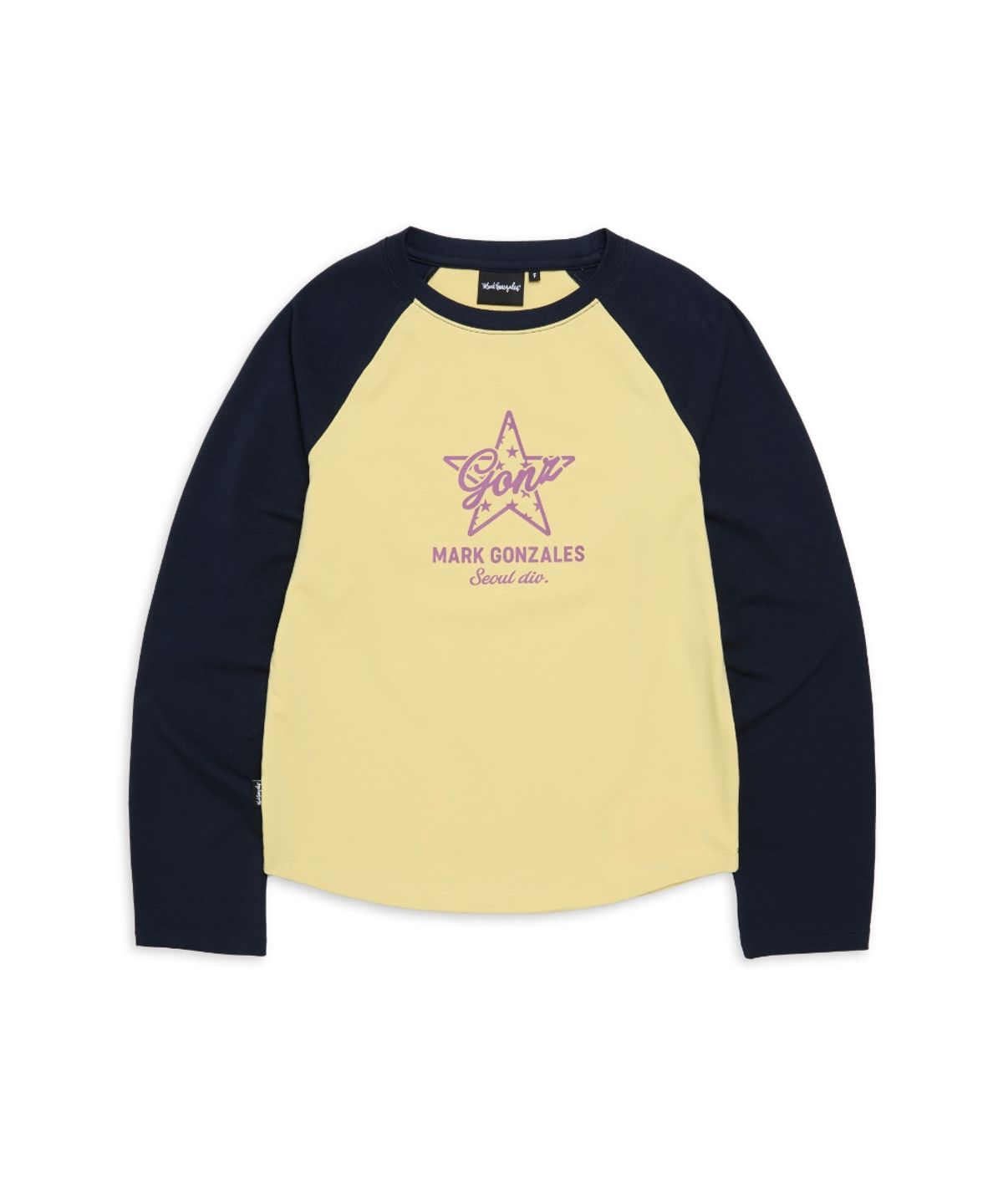 마크곤잘레스(MARK GONZALES) 우먼즈 래글런 긴팔 티셔츠 - L/YELLOW