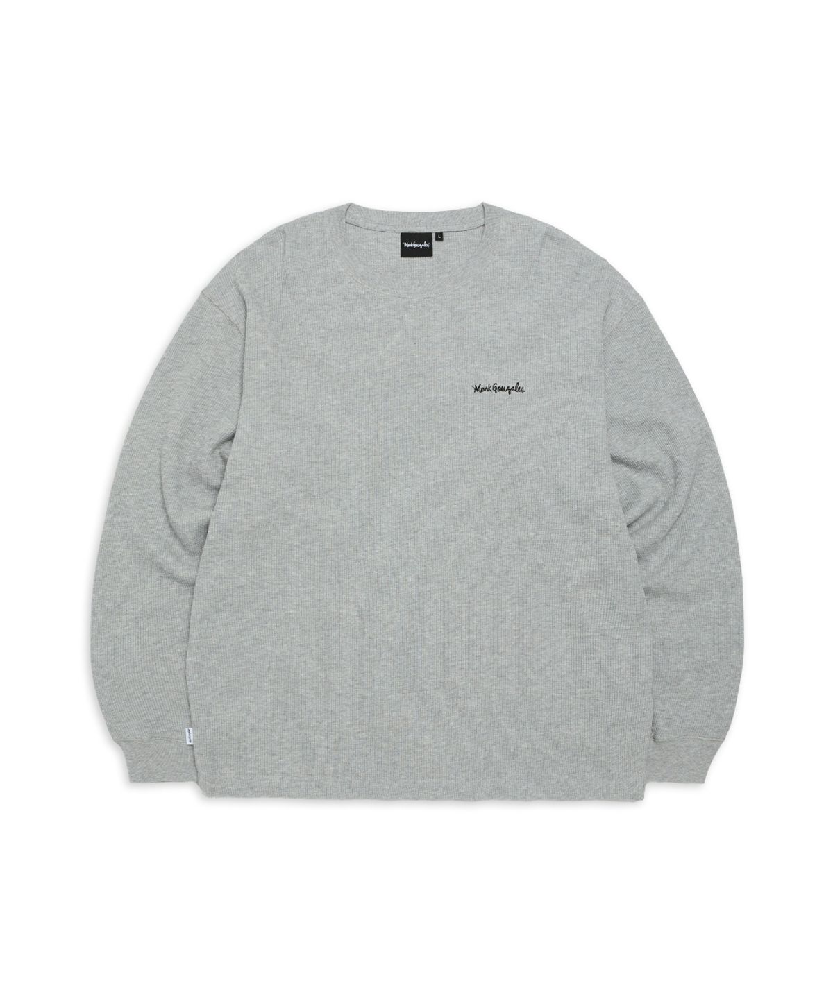 마크곤잘레스(MARK GONZALES) 사인 로고 와플 긴팔티셔츠 - M/GREY