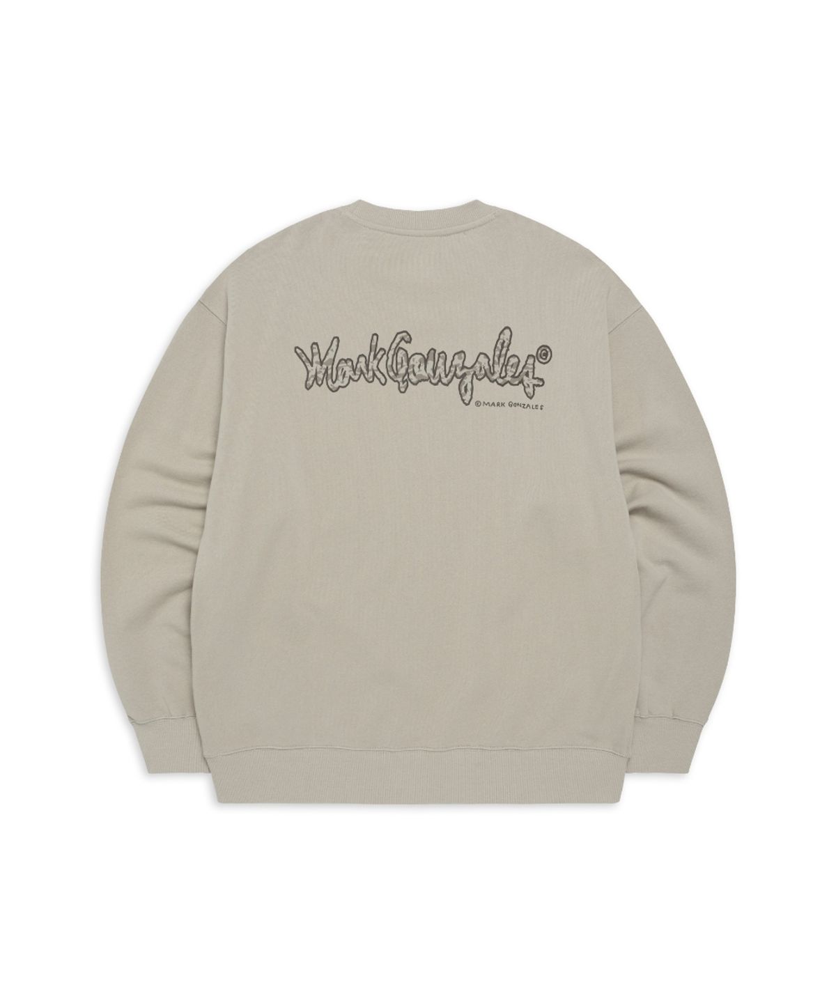 마크곤잘레스(MARK GONZALES) 사인 패턴 로고 스웻셔츠 - L/BEIGE