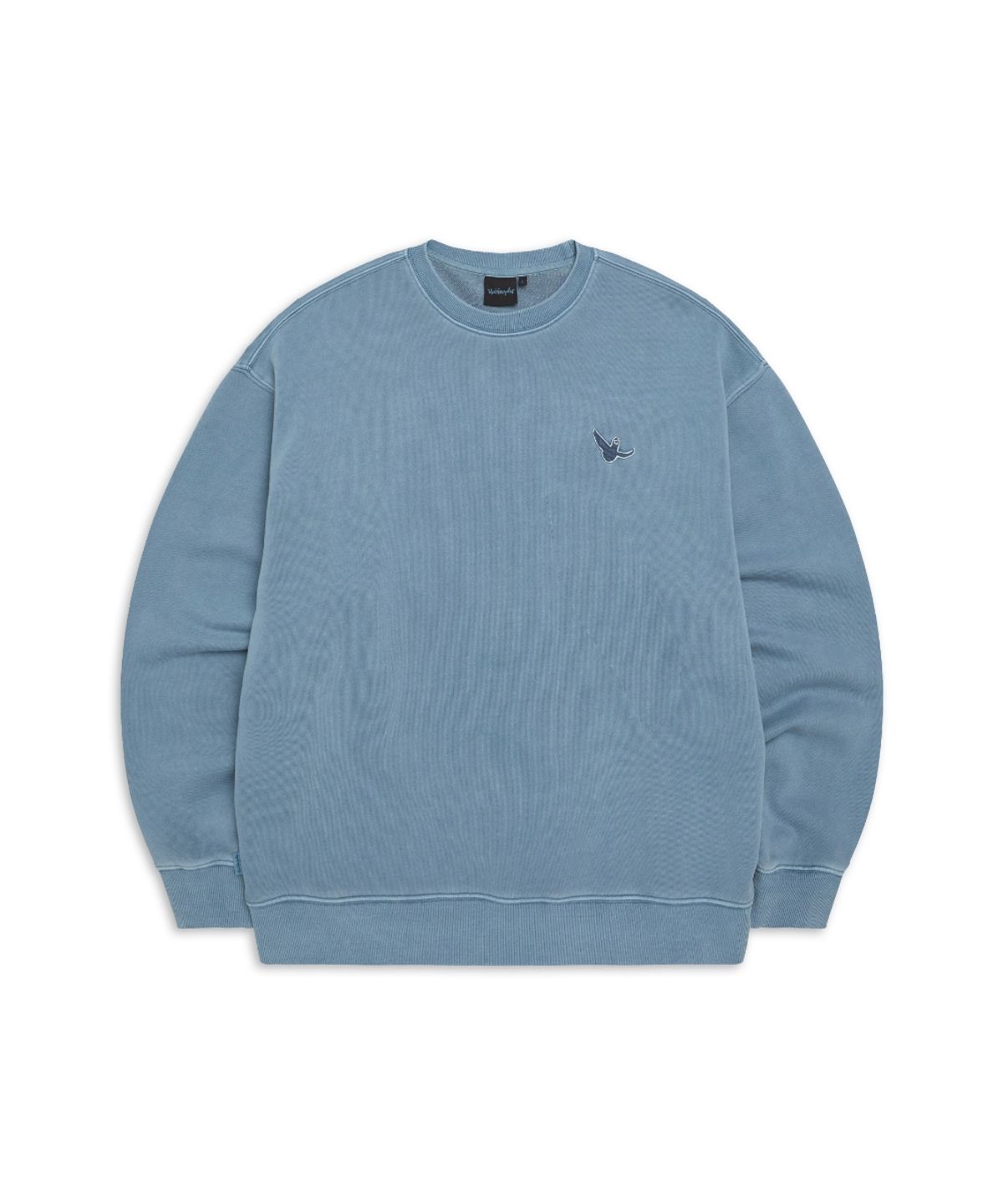 마크곤잘레스(MARK GONZALES) 엔젤 와펜 피그먼트 스웻셔츠 - GREYISH BLUE