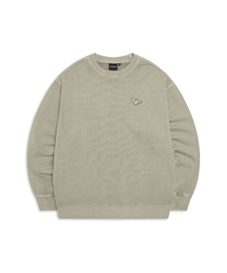 엔젤 와펜 피그먼트 스웻셔츠 - L/BEIGE