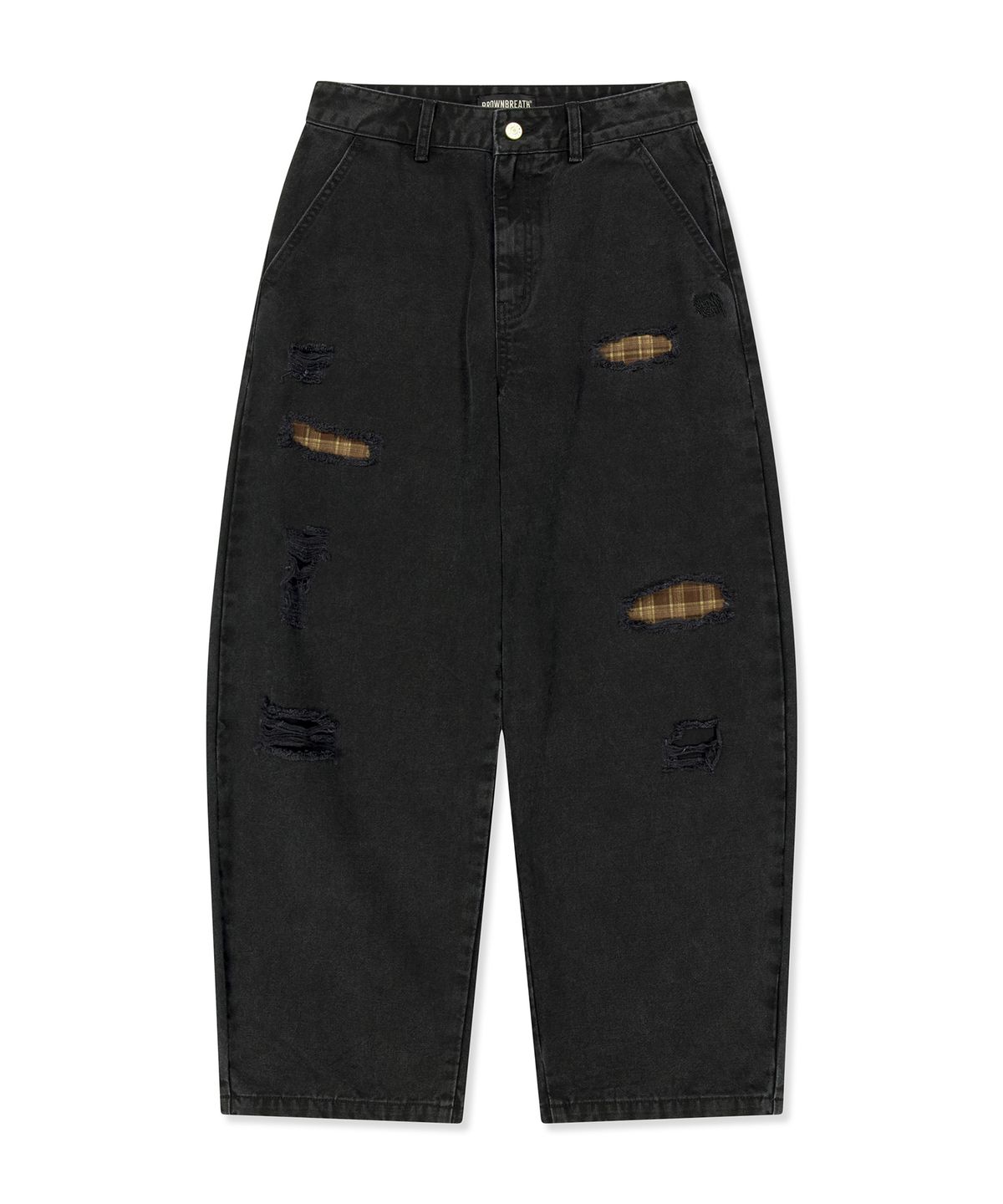 브라운브레스(BROWNBREATH) W CHECK OVERLAY PANTS