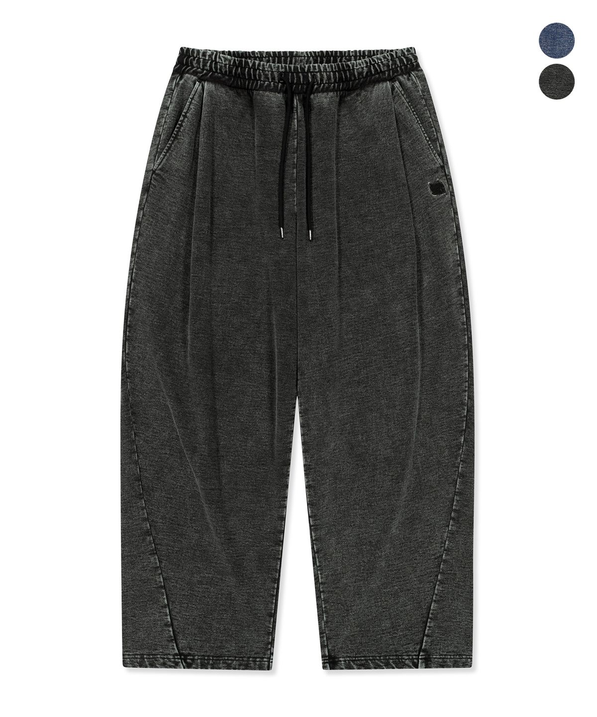브라운브레스(BROWNBREATH) TAG TWO TUCK WIDE DENIM SWEAT PANTS