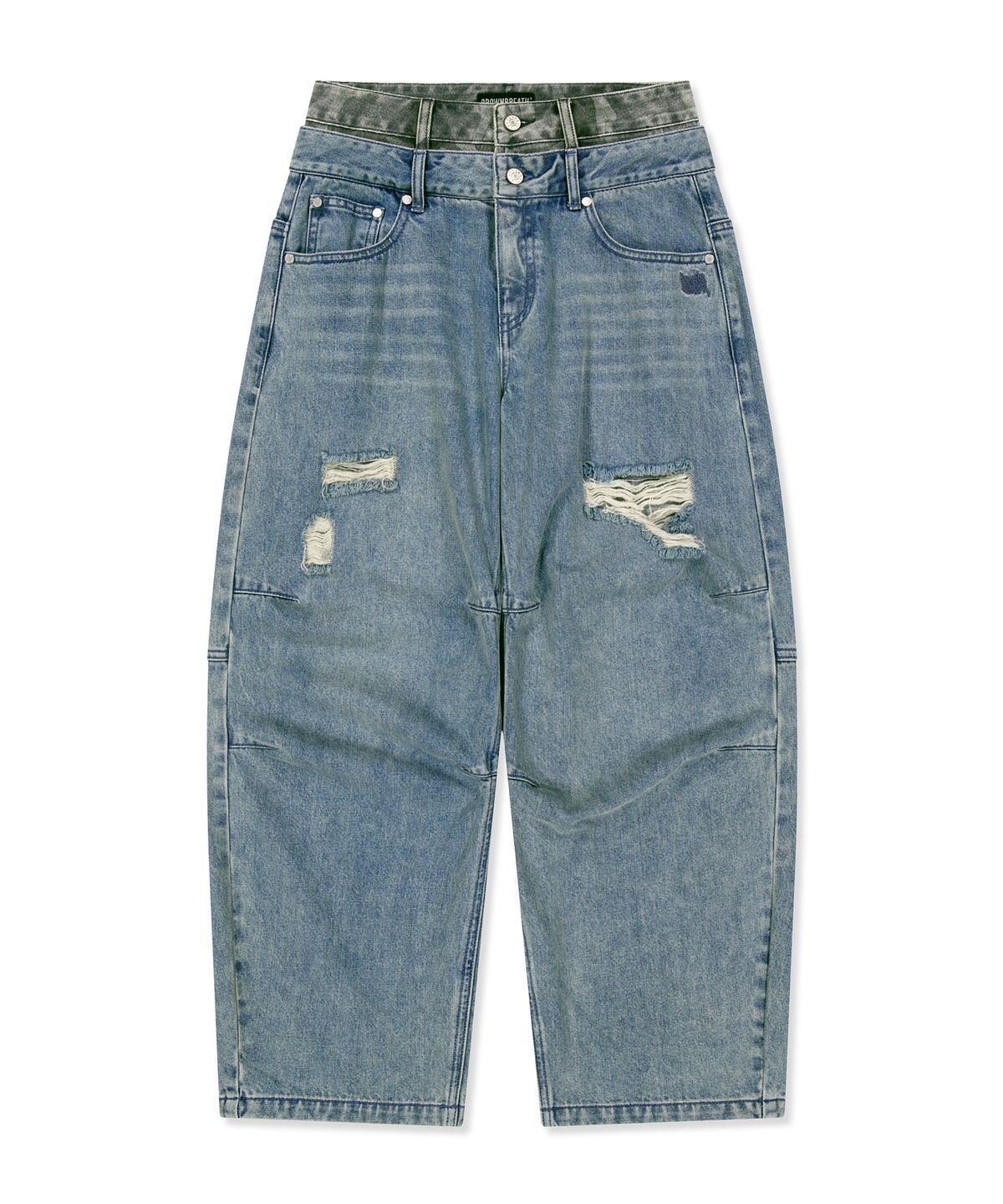 브라운브레스(BROWNBREATH) W LAYERED DENIM PANTS