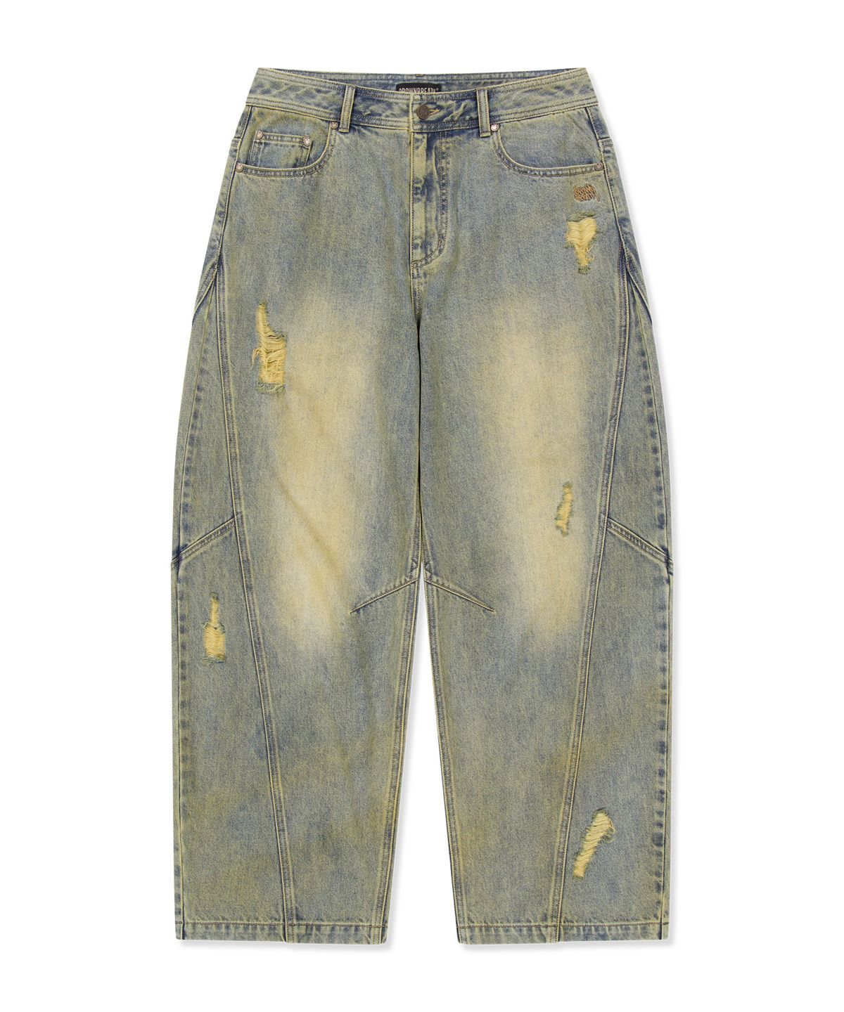 브라운브레스(BROWNBREATH) VINTAGE DESTROYED DENIM PANTS