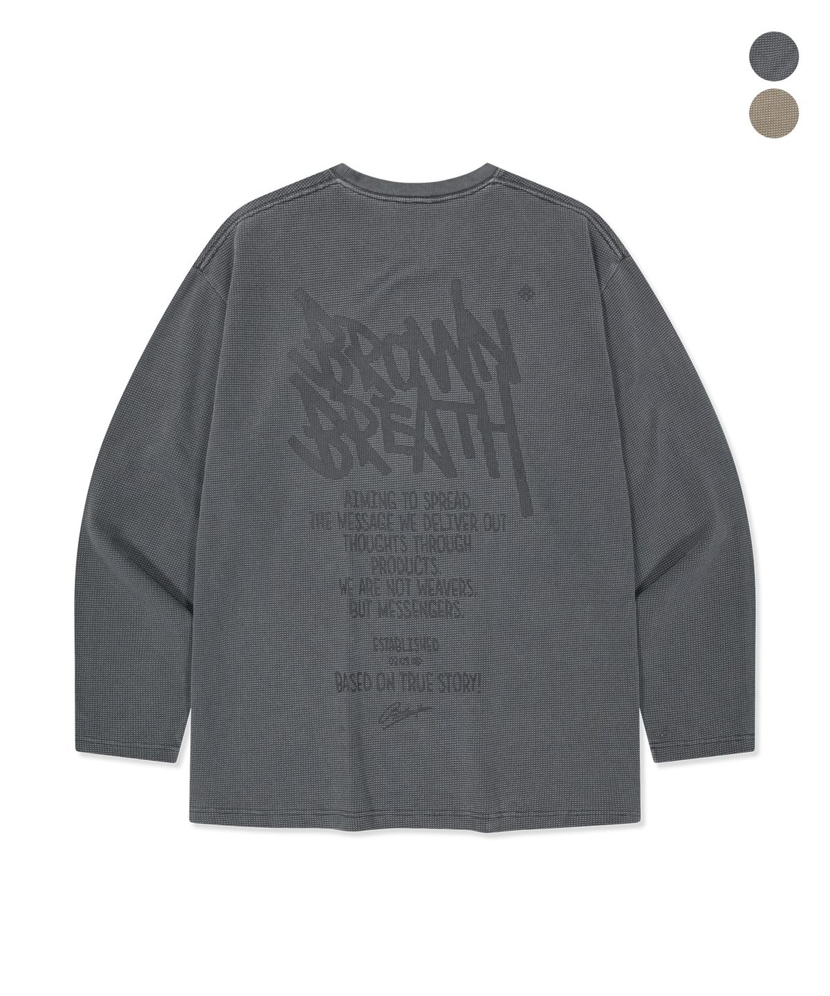 브라운브레스(BROWNBREATH) TAG PHILOSOPHY LONGSLEEVE