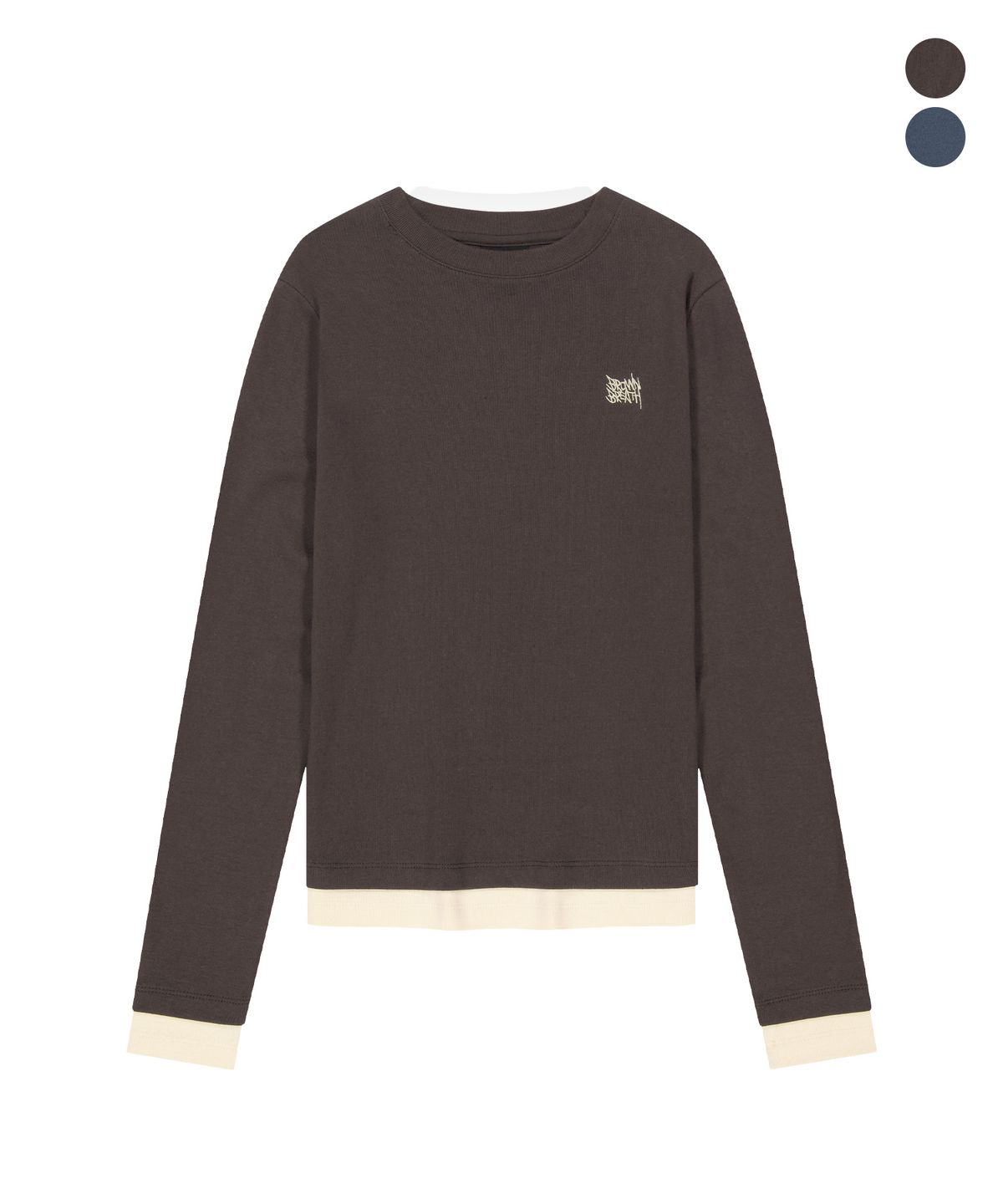 브라운브레스(BROWNBREATH) W LAYERED LONGSLEEVE