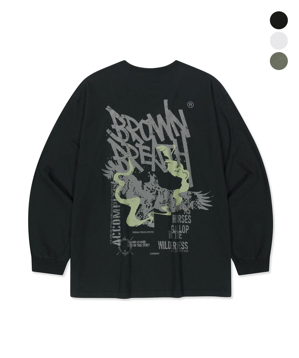브라운브레스(BROWNBREATH) EAGLE SPRAY LONGSLEEVE