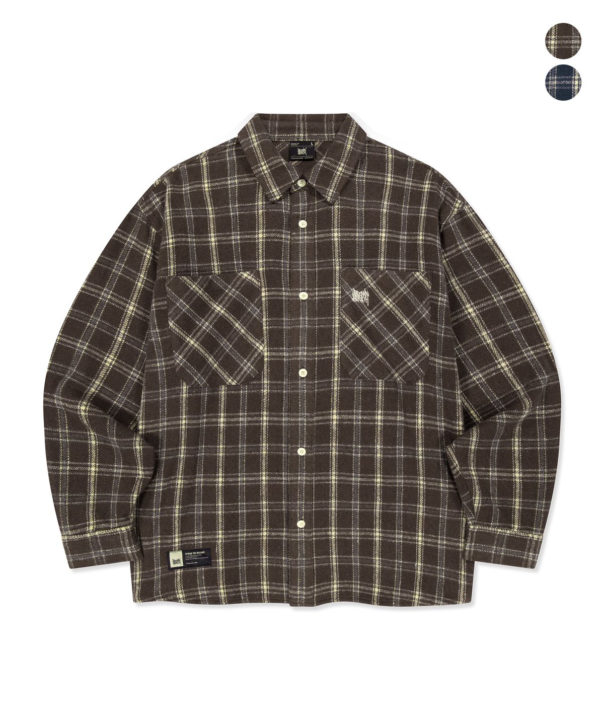 브라운브레스(BROWNBREATH) TAG BRUSH CHECK SHIRTS