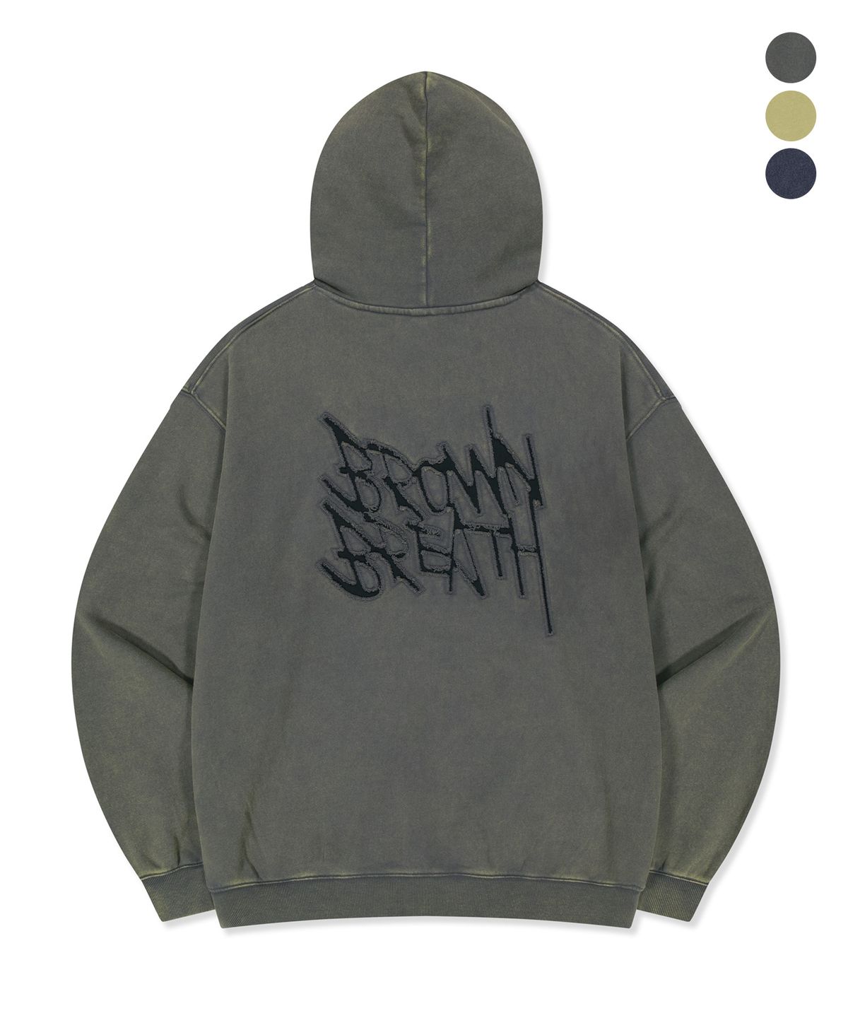 브라운브레스(BROWNBREATH) WASHED TAG HOODIE