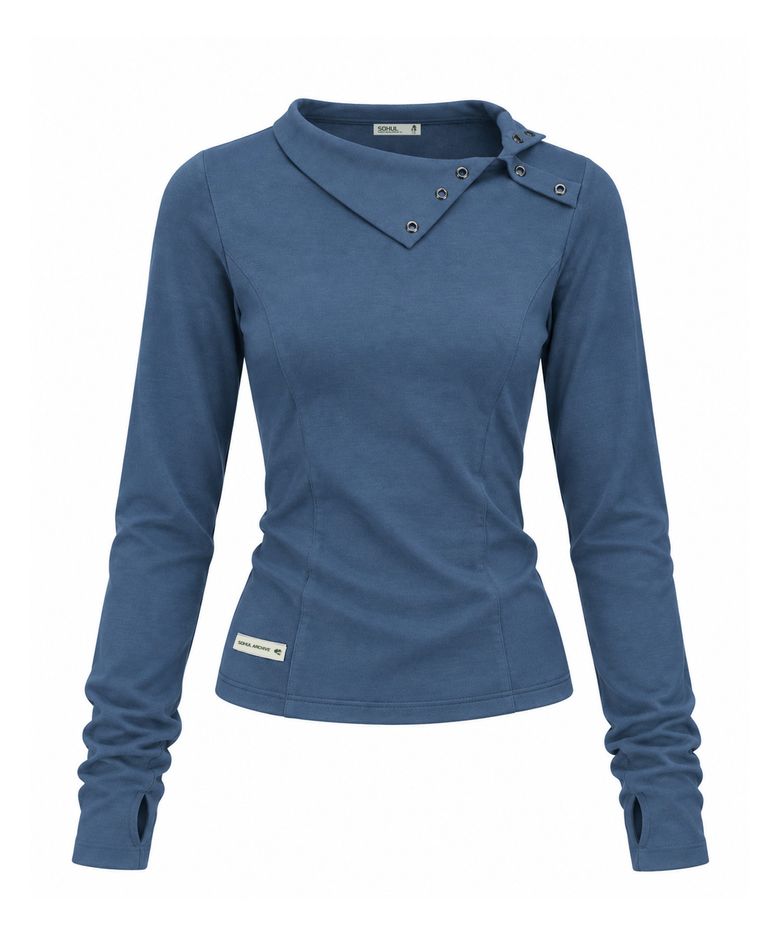Side High Neck T (블루)