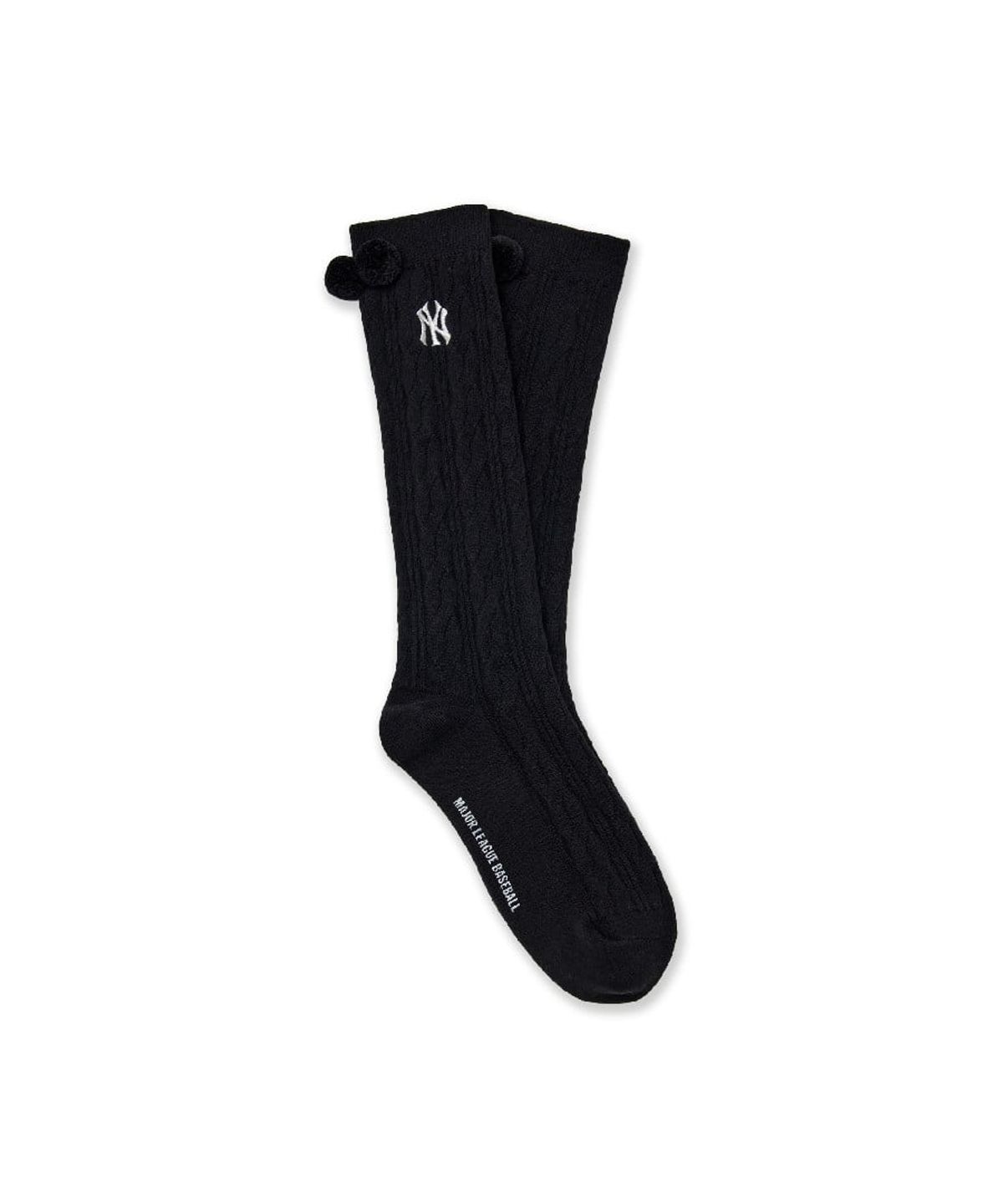 엠엘비 키즈(MLB KIDS) 니트 방울 니삭스 NY (Black)