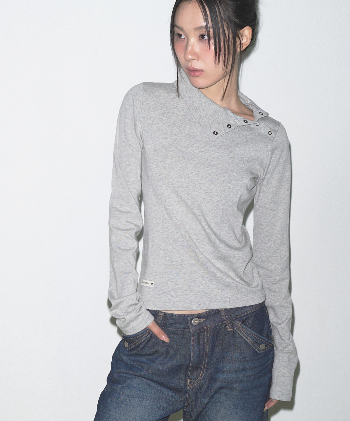소흘(SOHUL) Side High Neck T (멜란지)
