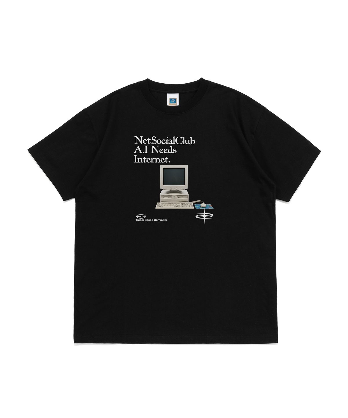 넷소셜클럽(NET SOCIAL CLUB) 넷스케이프 메모리 그래픽 반팔티 (블랙)