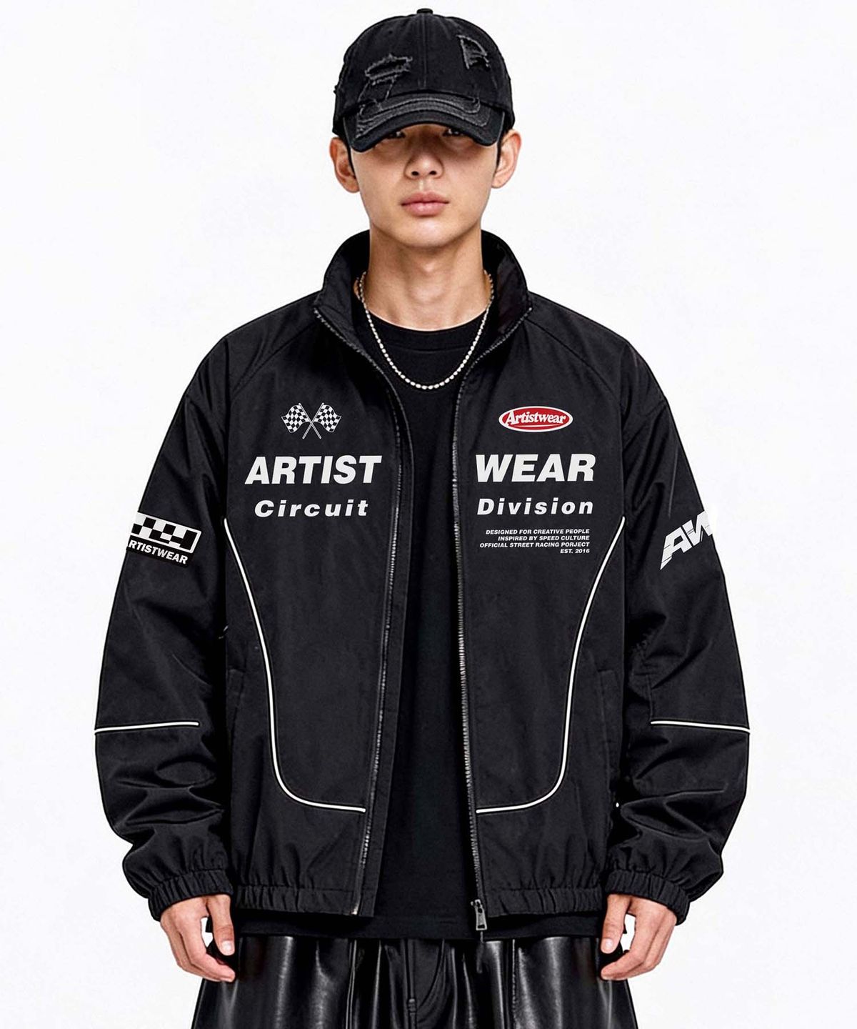 아티스트웨어(ARTISTWEAR) 퍼포먼스클럽 래글런 파이핑 바람막이