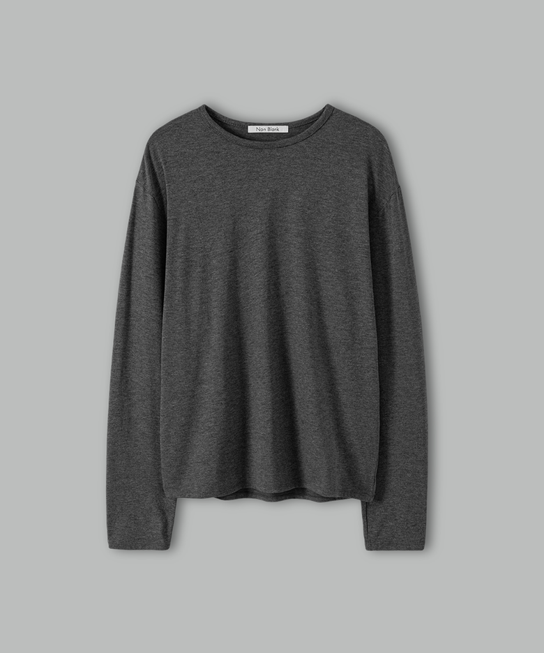 소프트 라운드 LS 티셔츠_CHARCOAL GREY