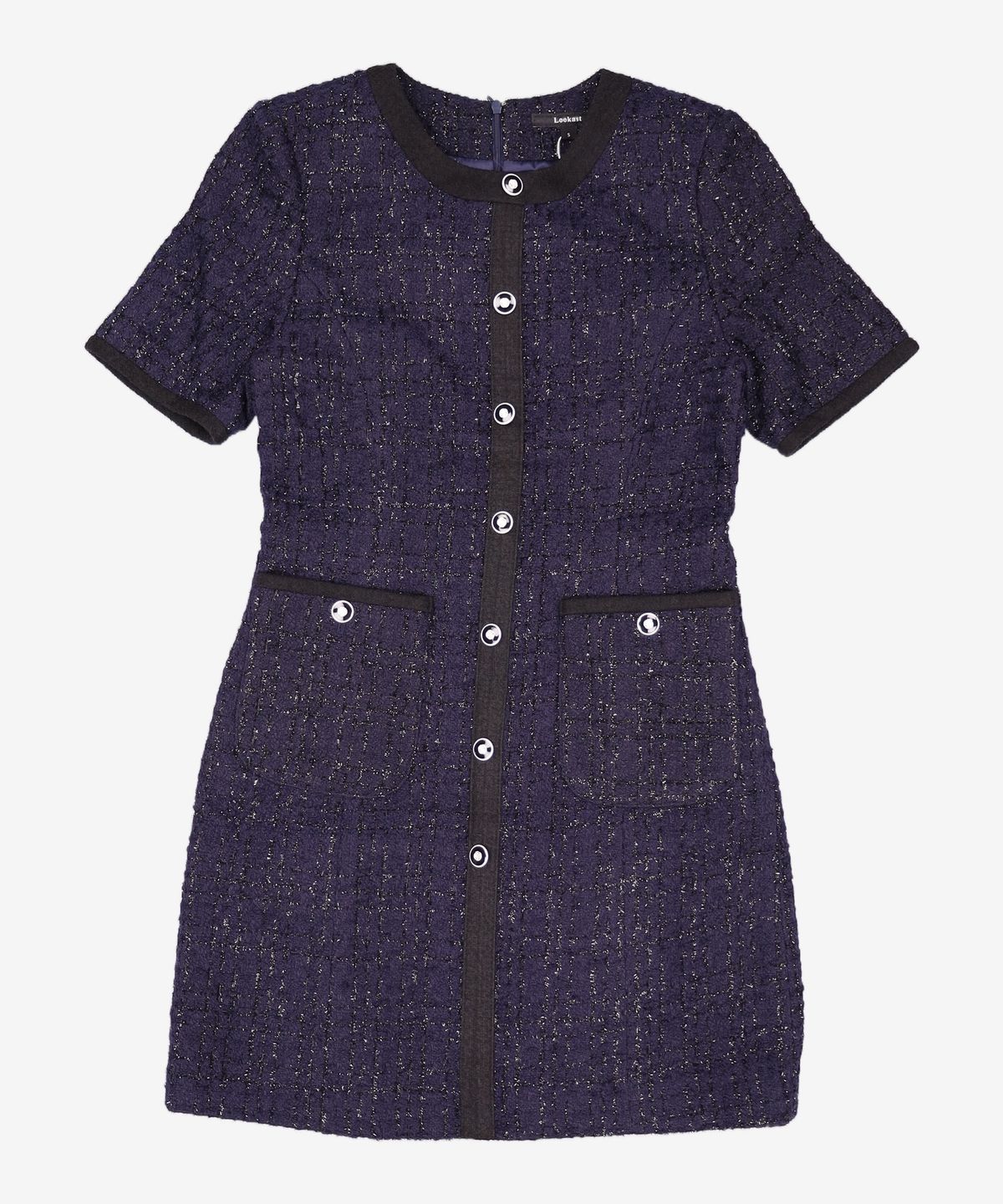 룩캐스트(LOOKAST) 네이비 에이미 트위드 드레스 / NAVY AMY TWEED DRESS S