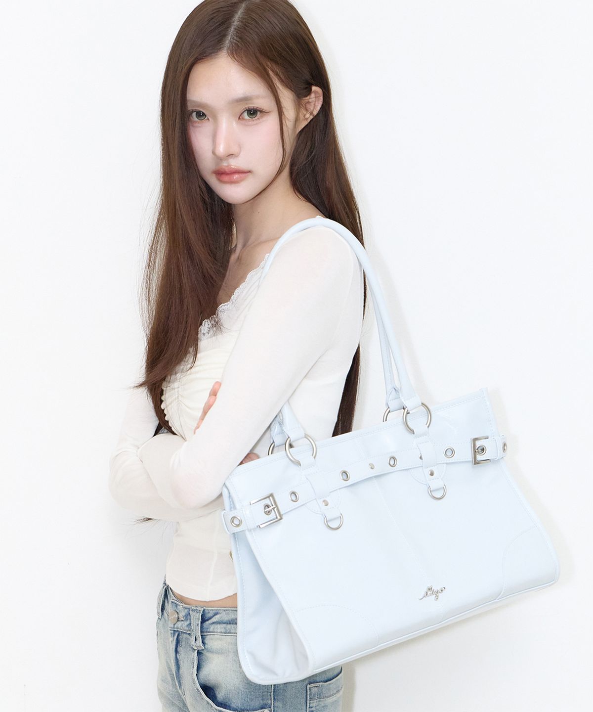 일리고(ILLIGO) 오브 빅 숄더 백 스카이