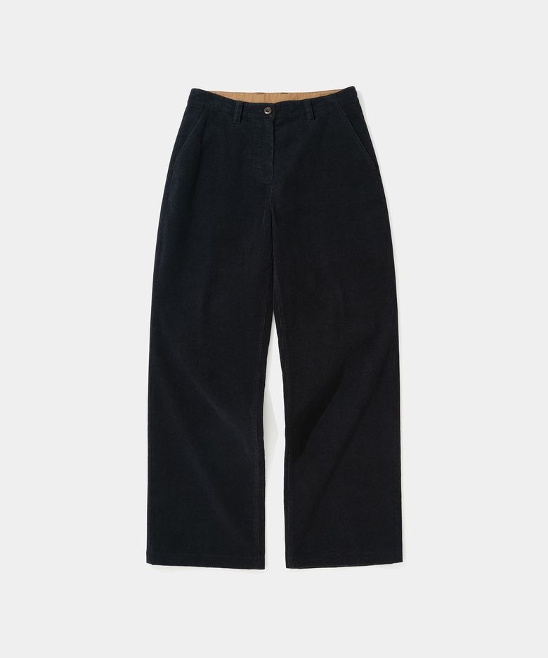 (w) corduroy comfort chino pants black