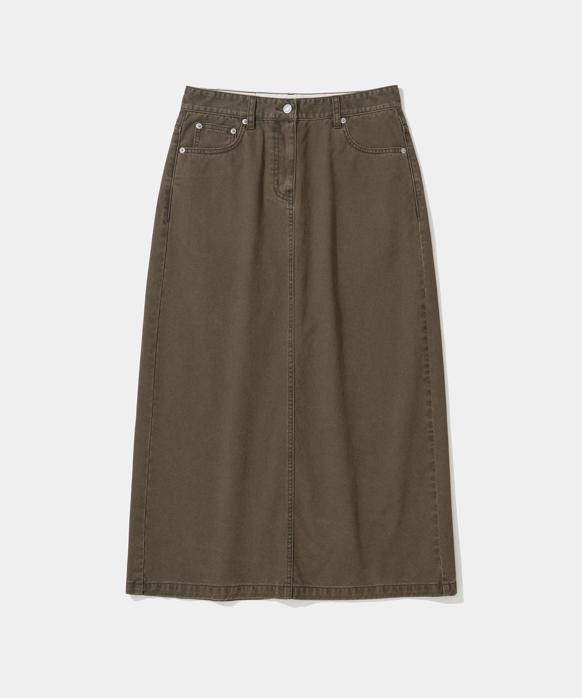 유니폼브릿지(UNIFORM BRIDGE) (w) cotton maxi skirt brown