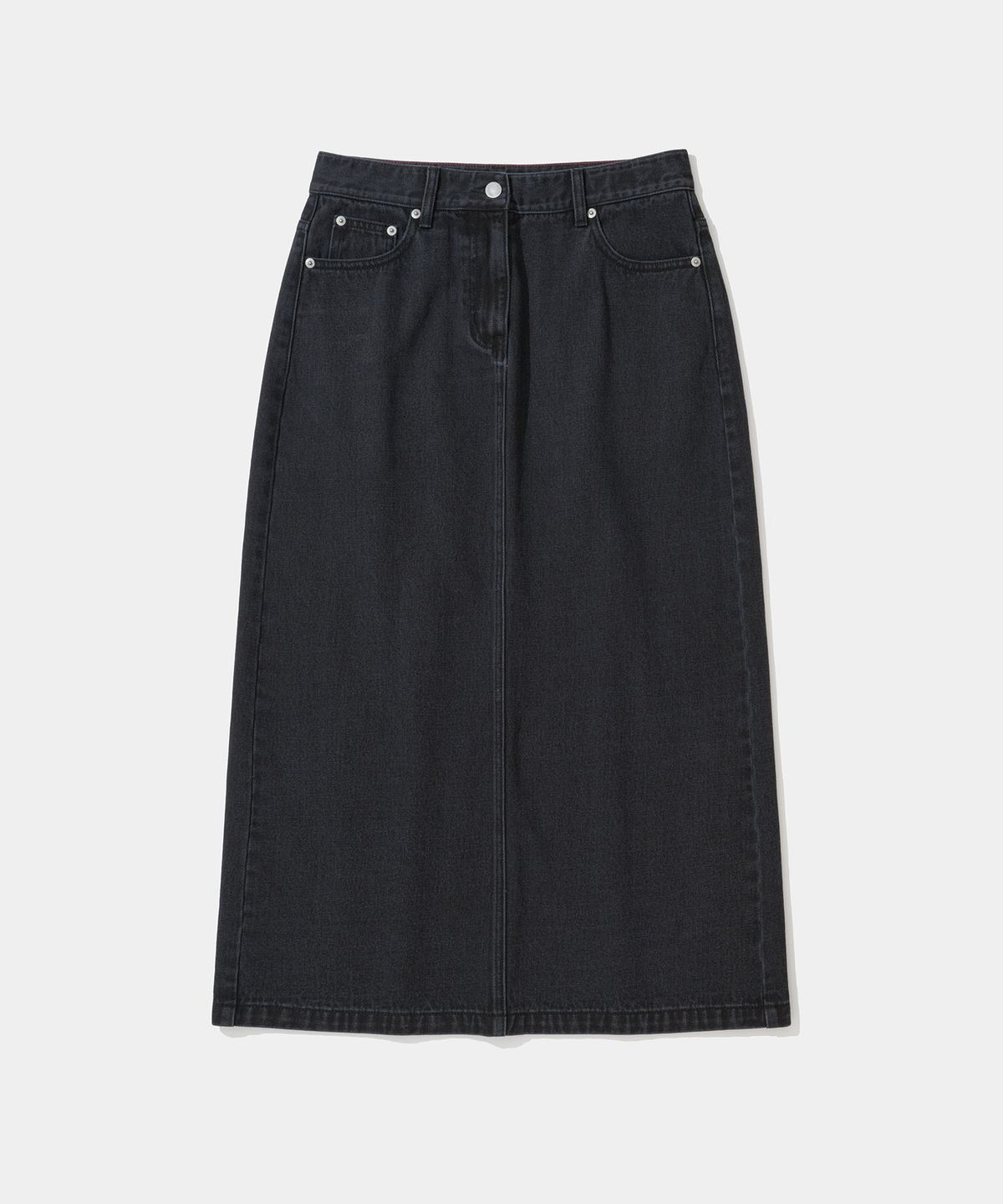 유니폼브릿지(UNIFORM BRIDGE) (w) denim maxi skirt black