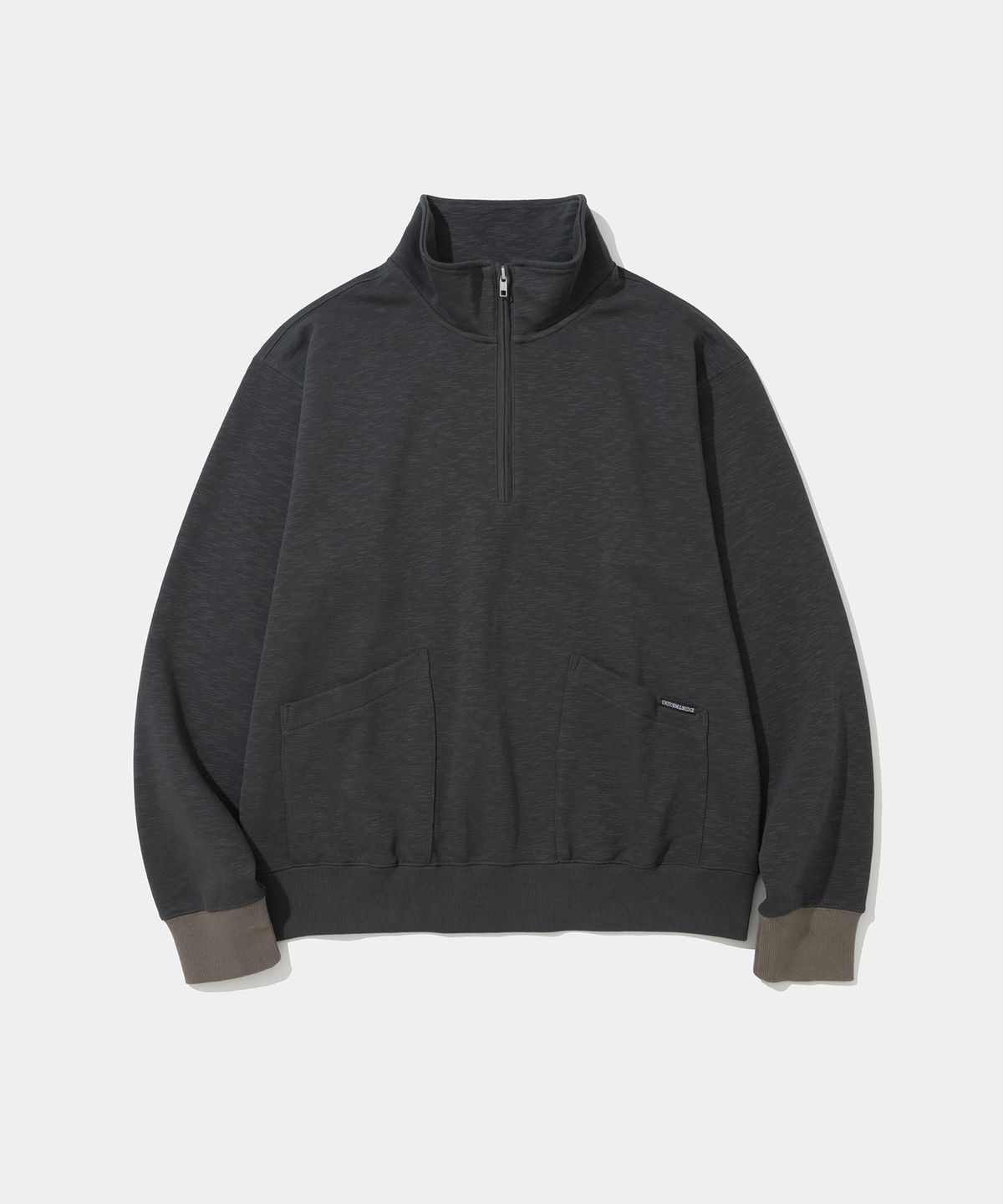 유니폼브릿지(UNIFORM BRIDGE) half zip-up sweatshirt charcoal