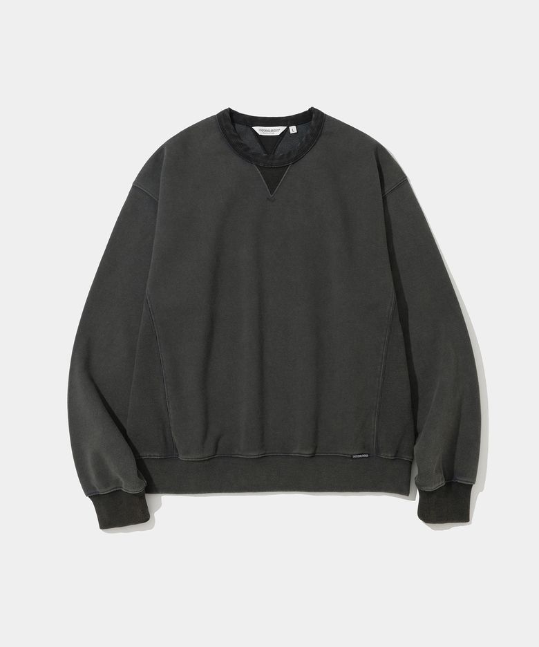 salt washed sweatshirt charcoal