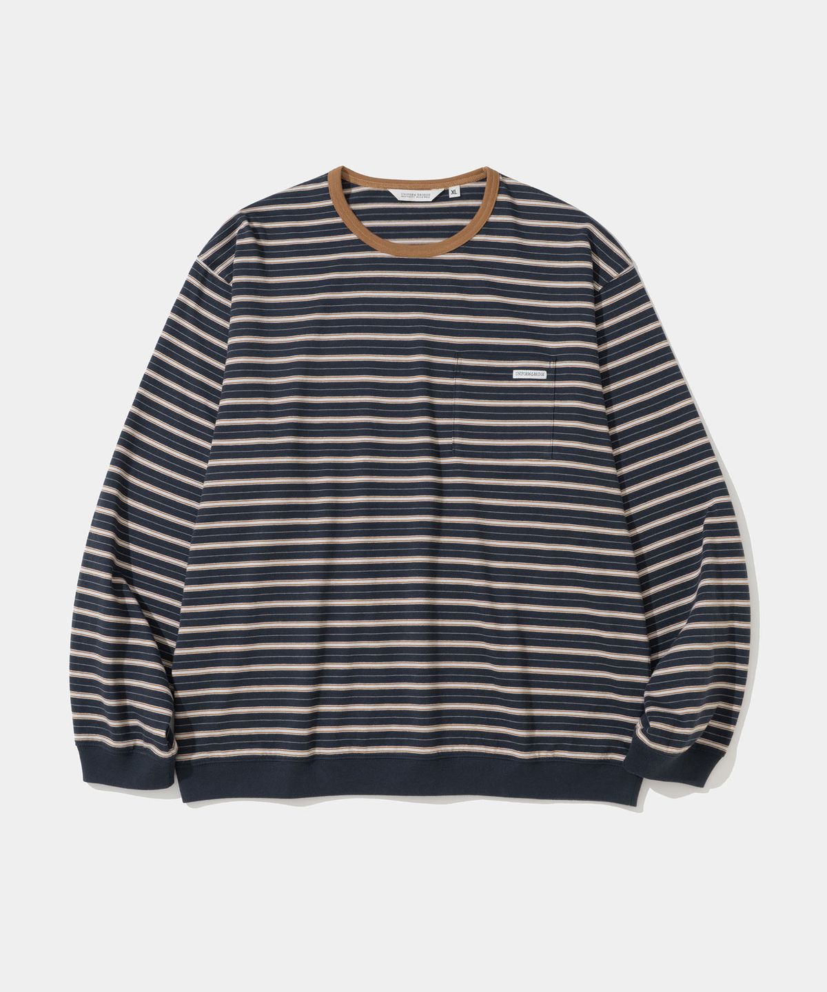 유니폼브릿지(UNIFORM BRIDGE) multi stripe l/s t-shirt navy