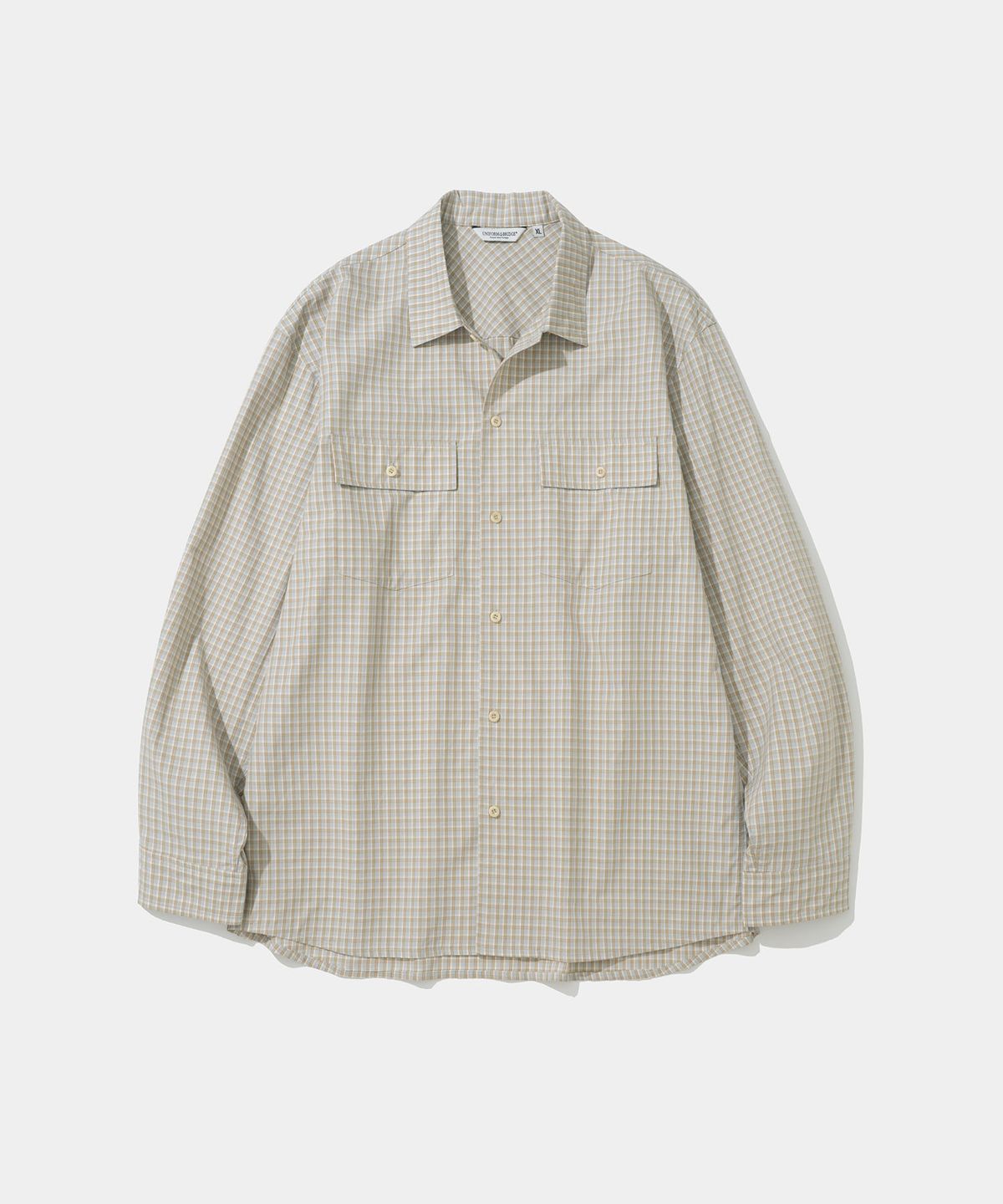 유니폼브릿지(UNIFORM BRIDGE) two pocket check shirt beige