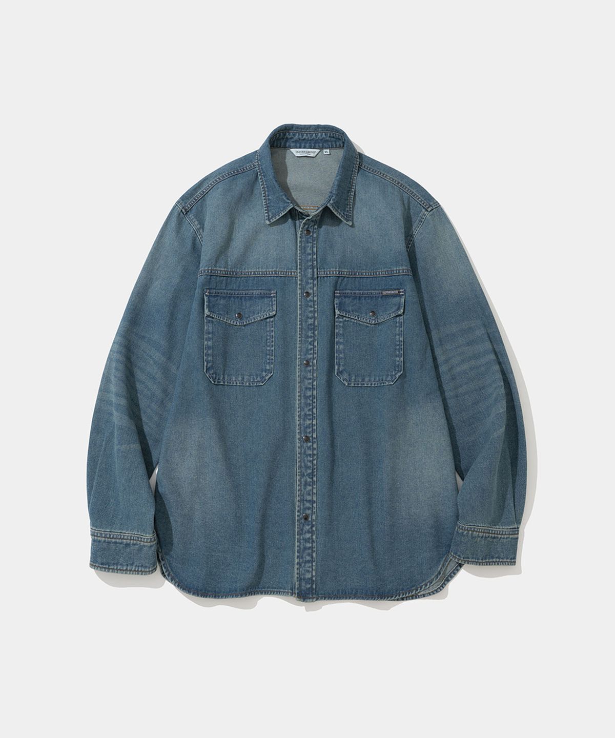 유니폼브릿지(UNIFORM BRIDGE) washed denim shirt 9oz indigo