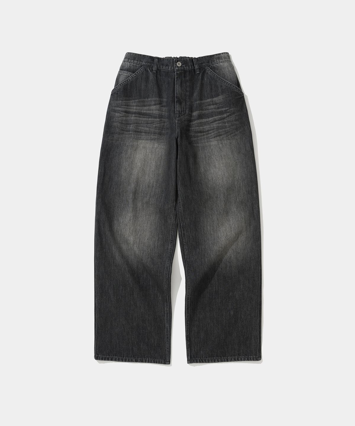 유니폼브릿지(UNIFORM BRIDGE) easy carpenter denim pants black washed