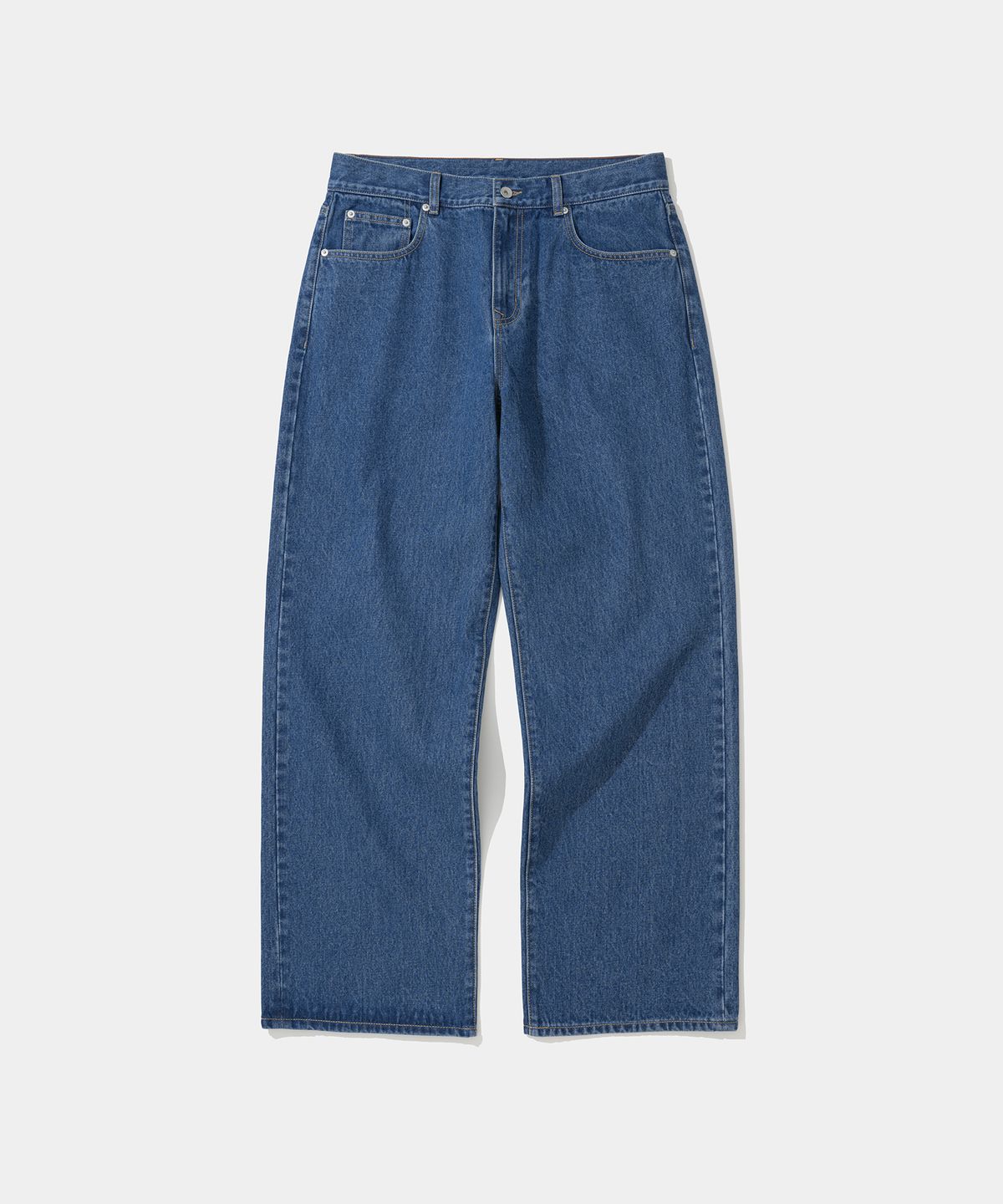 유니폼브릿지(UNIFORM BRIDGE) 001 wide denim pants 12oz indigo blue
