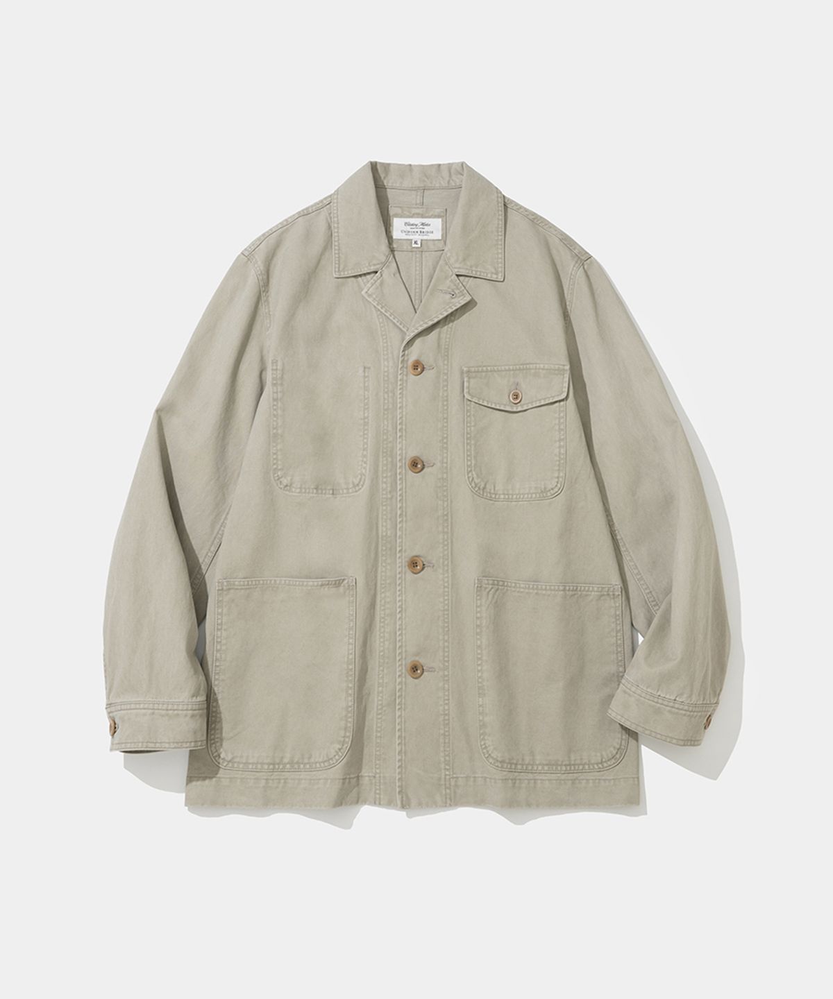 유니폼브릿지(UNIFORM BRIDGE) washed cotton coverall jacket beige