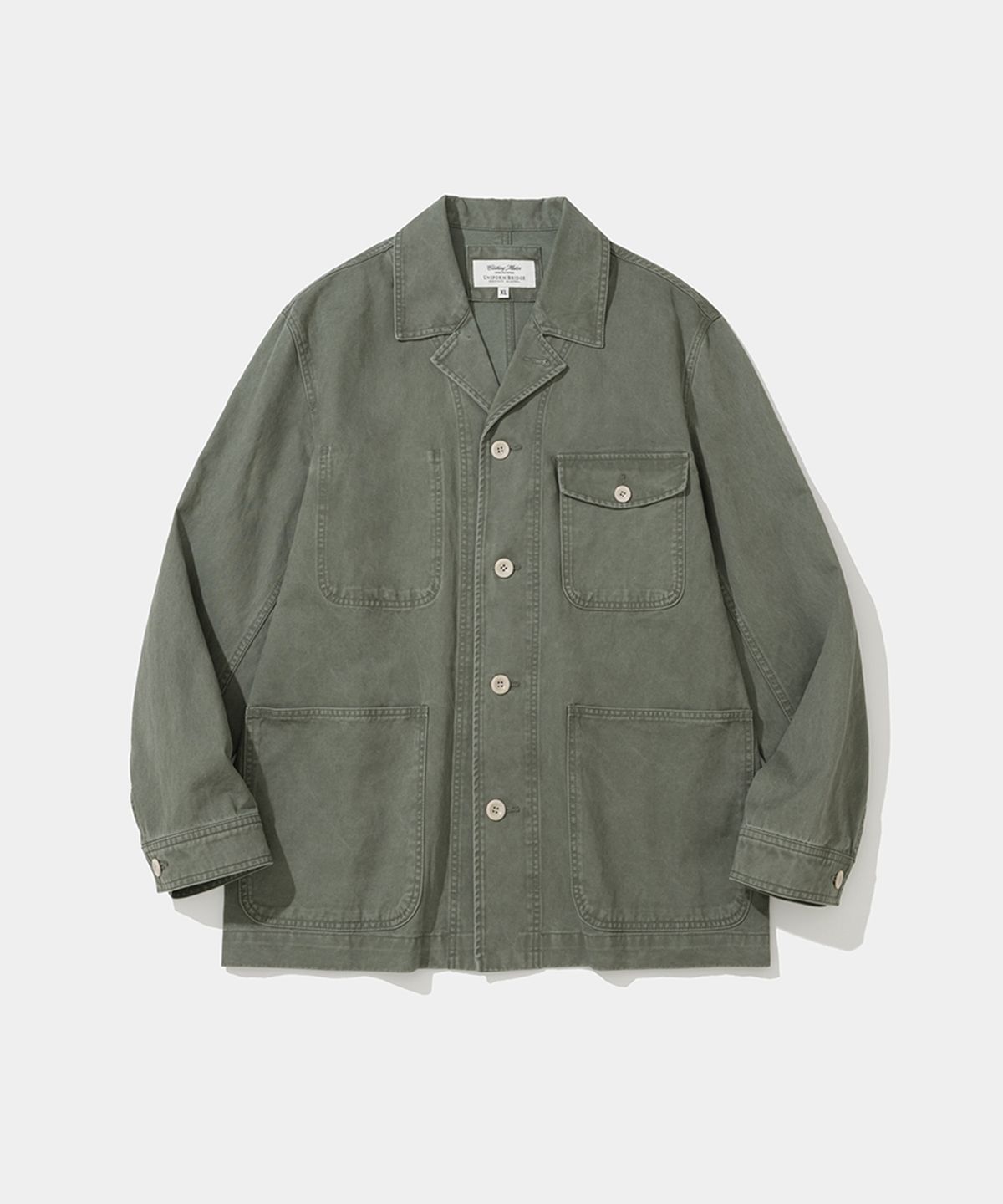 유니폼브릿지(UNIFORM BRIDGE) washed cotton coverall jacket olive