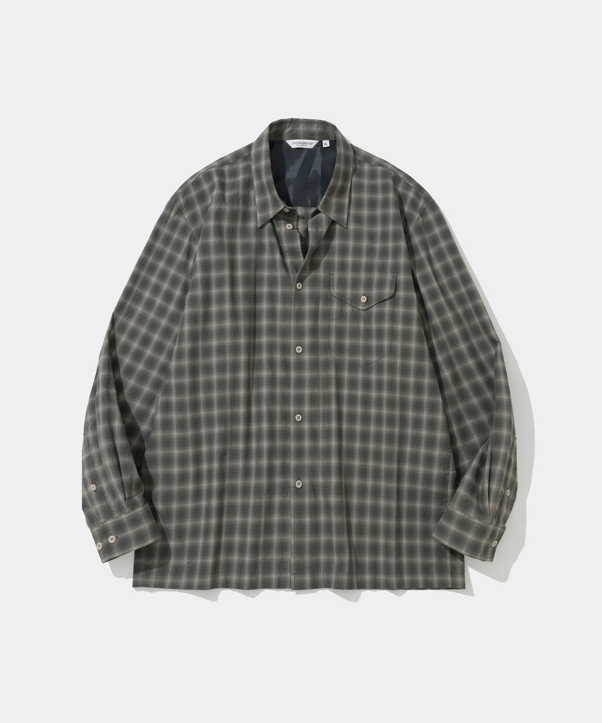 유니폼브릿지(UNIFORM BRIDGE) vintage check shirt grey