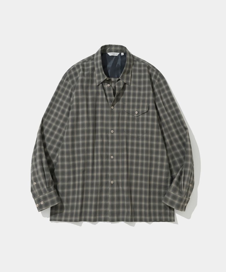 vintage check shirt grey