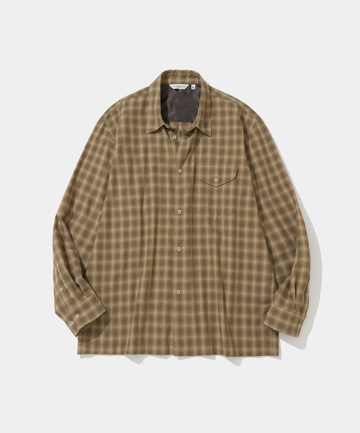 유니폼브릿지(UNIFORM BRIDGE) vintage check shirt rust brown