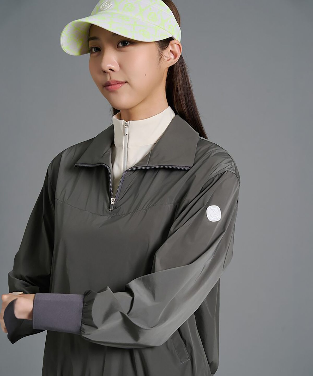 빈폴골프(BEANPOLE GOLF) [B_under] 여성 더블 칼라 반집 아노락 - 카키