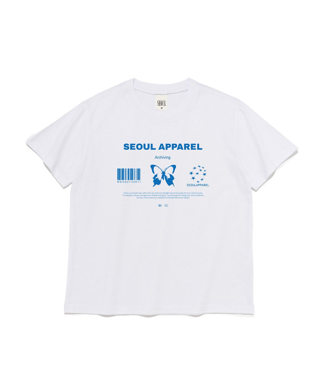 서울어패럴(SEOUL APPAREL) 버터플라이 아카이빙 우먼 반팔티셔츠 (화이트)