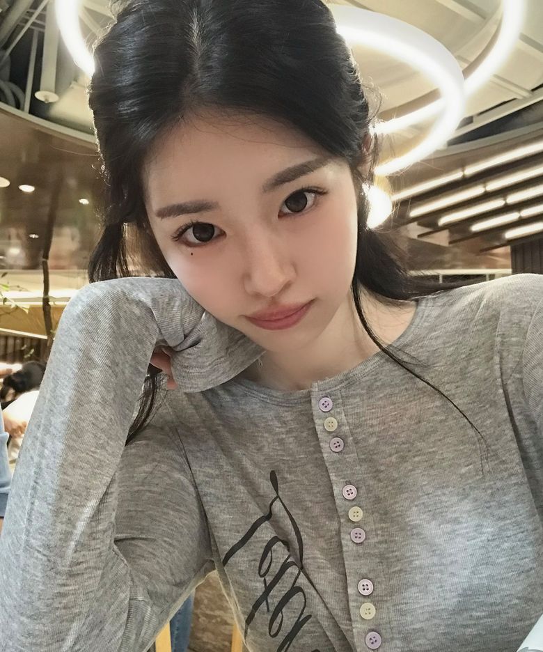 LETTERING BUTTON CARDIGAN_GREY