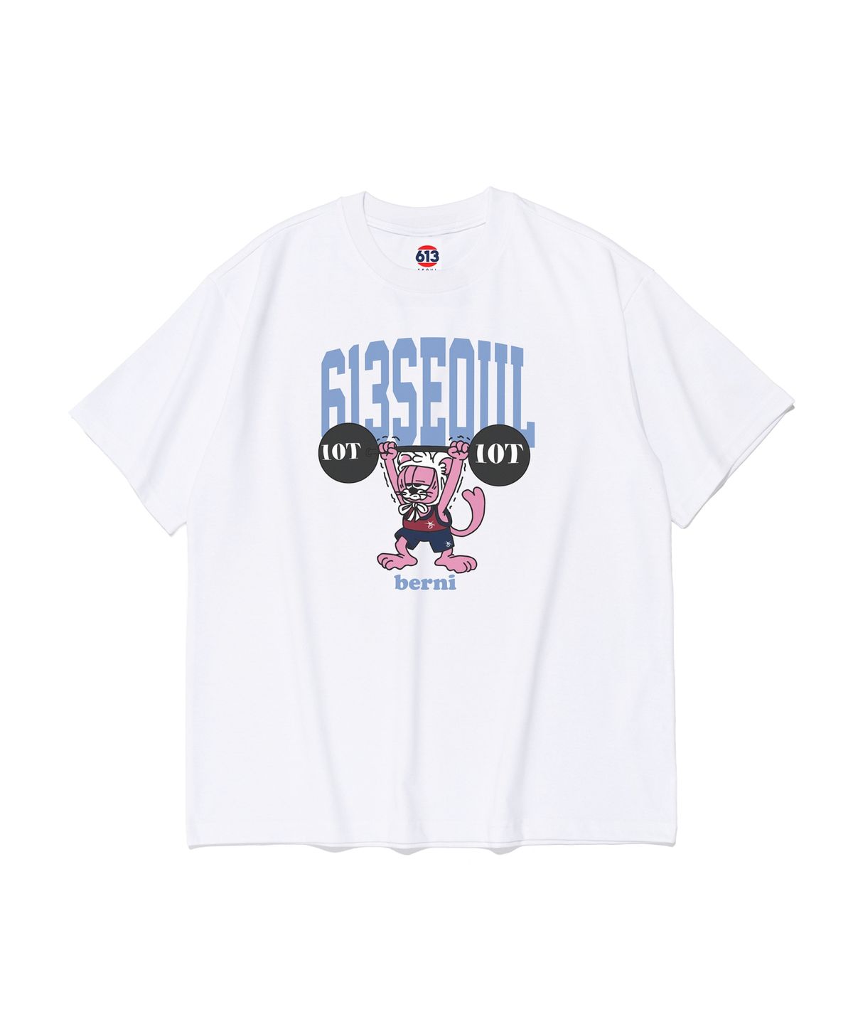 613서울(613SEOUL) 613 X BERNI 리프팅 베르니 반팔 티셔츠 (화이트)